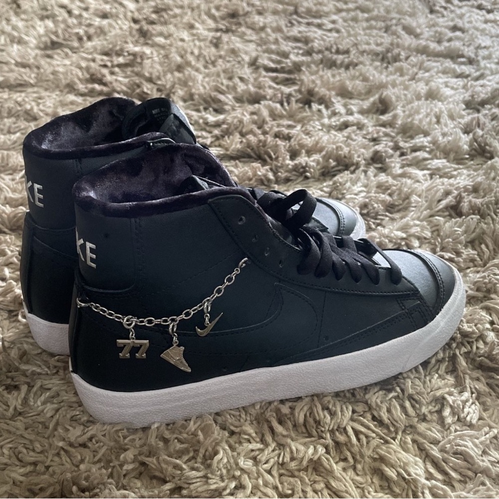 Nike Black High-Top Sneakers with Chain Detail